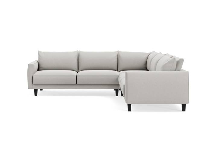 Ecksofa Avena Stoff/Holzfuss schwarz cream B 264 T 264 cm - Möbel Konfigurator: Traummöbel individuell zusammenstellen