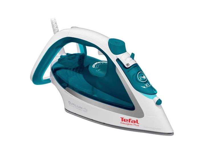 Tefal Dampfbügeleisen, Türkis, Weiß, Metall, Kunststoff, 1600 ml, 14x18x34 cm, Sprayeinrichtung, Tropf-Stopp, stufenlose Temperaturwahl, Betriebskontrollleuchte, Haushalt & Reinigung, Wäschepflege, Bügeleisen