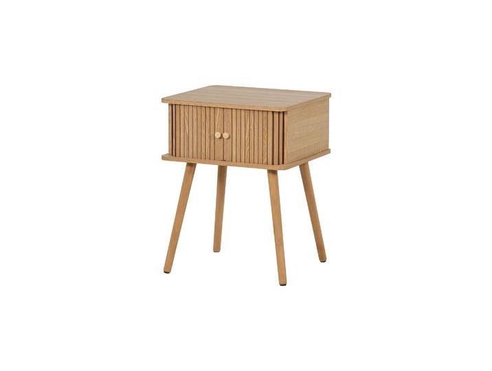 Table de chevet droit MDF/pin naturel Karri