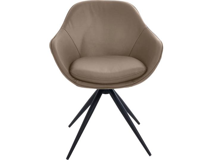 Drehstuhl K+W KOMFORT & WOHNEN ZOOM , grau (smoke 86), B:60cm H:83cm T:57cm, Stühle, Drehstuhl, 4-Fuß Drehstuhl mit Gestell aus Metall schwarz Struktur