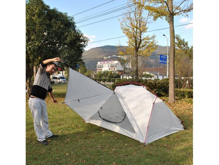Tentes de camping ultralégères pour 2 personnes avec tapis de sol - Tente de camping CZX-450 avec sac de transport et tapis de sol, tente pneumatique, équipement de camping