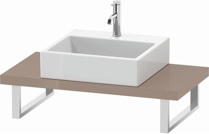 Duravit L-Cube Konsole LC100C08686 Stärke 4.5 cm, cappuccino hochglanz, für Aufsatzbecken, variabel