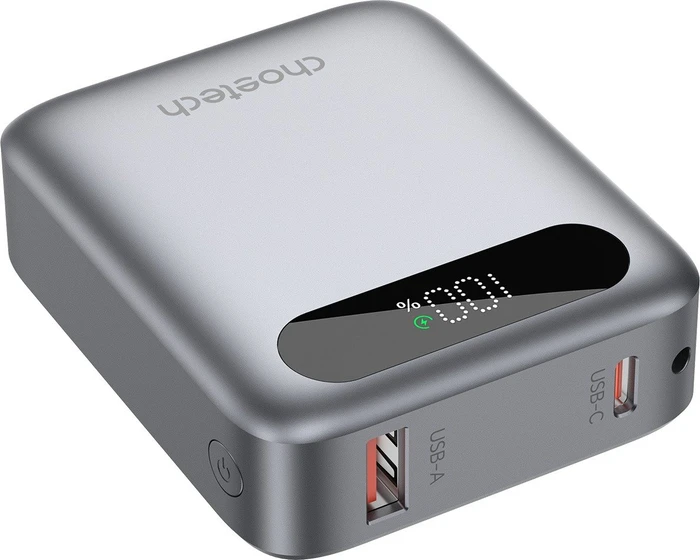 ChoeTech CCC Certified 10000mAh mini Digital Power Bank-grey