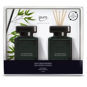 ipuro Raumduft Essentials, 2x 50 ml, mit Stäbchen, Set, black bamboo
