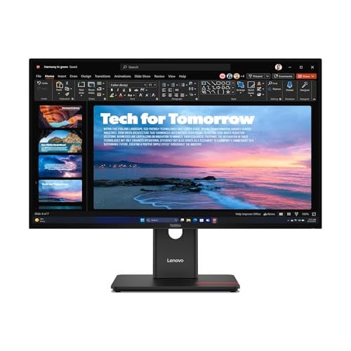 Lenovo ThinkVision T27qd-40 27 inch QHD IPS LED-Monitor - Zwart