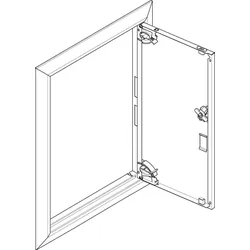 ABN GBRU13T Blendrahmen + Volltüre 1x3 für UP-Feldverteiler, 1x3-reihig
