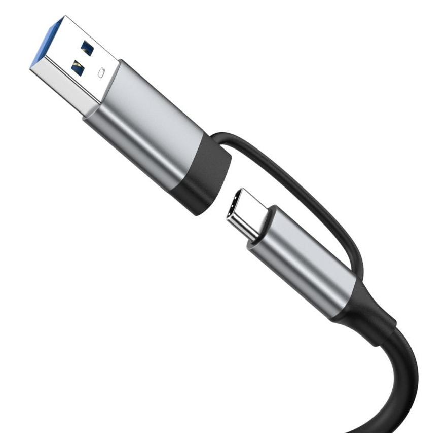 Wozinsky WAH-81 8-in-1 USB-Hub mit USB 3.0, SD-Kartenleser und Audioausgang - Grau (USB-C, 8 Ports) (1409315874)
