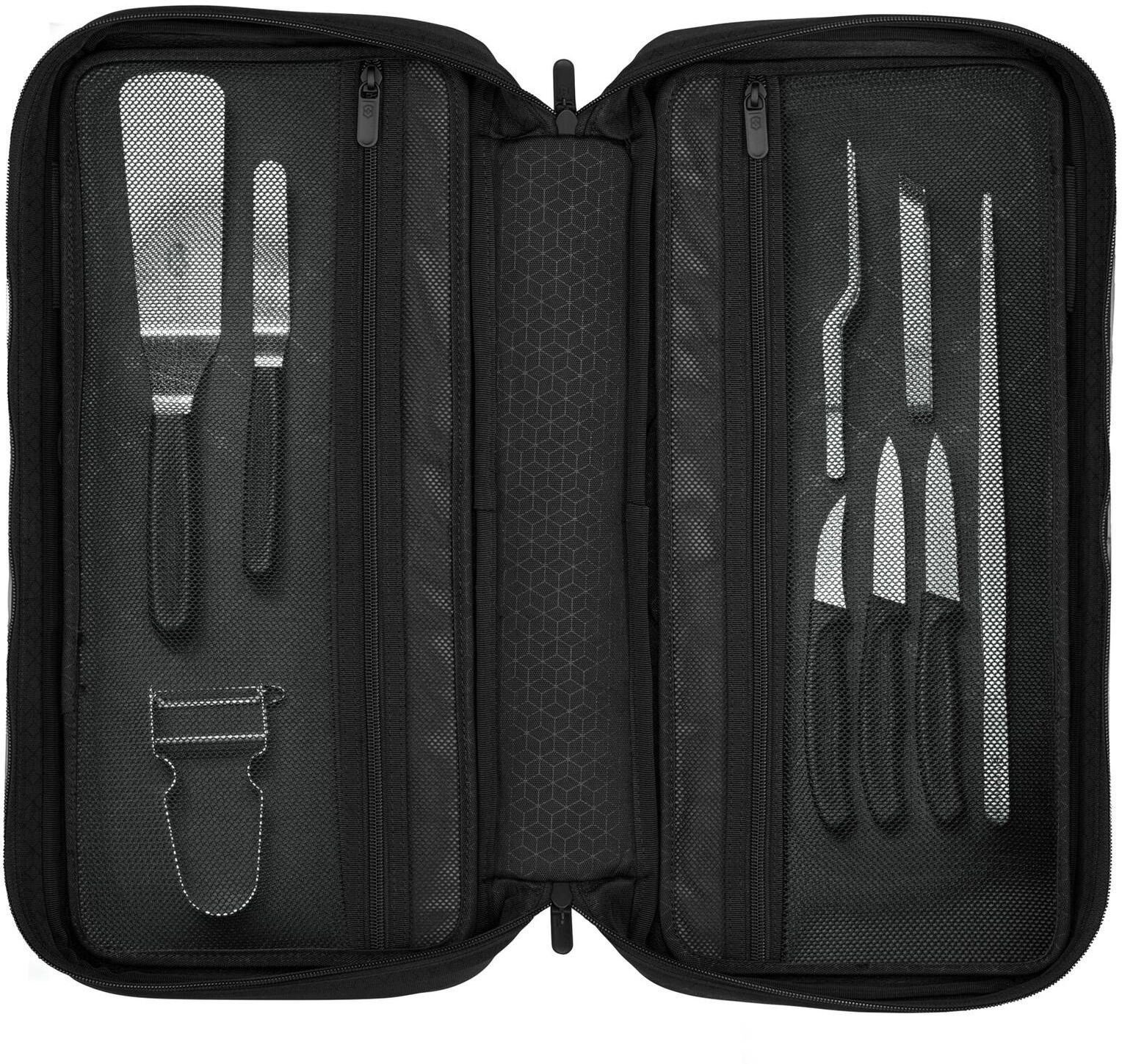 Messer-Set VICTORINOX "Compact", silber (schwarz), Kochmesser-Sets, Messer-Set schwarz Einheitsgröße