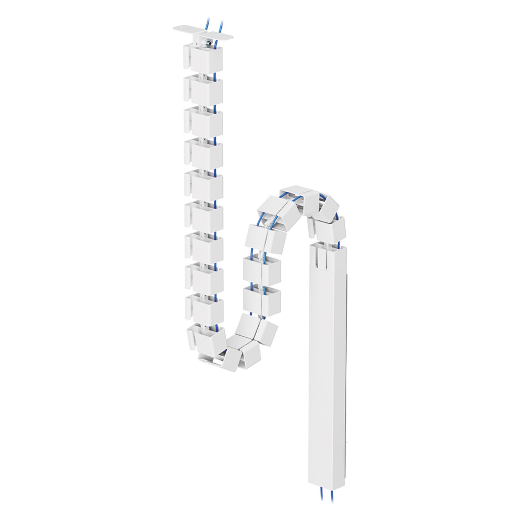 Neomounts Kabelkanal flexibel weiss/Schraubbefestigung (Kabelkanal, Kabelschlauch, 128.70 cm) (ADS06-133WH)