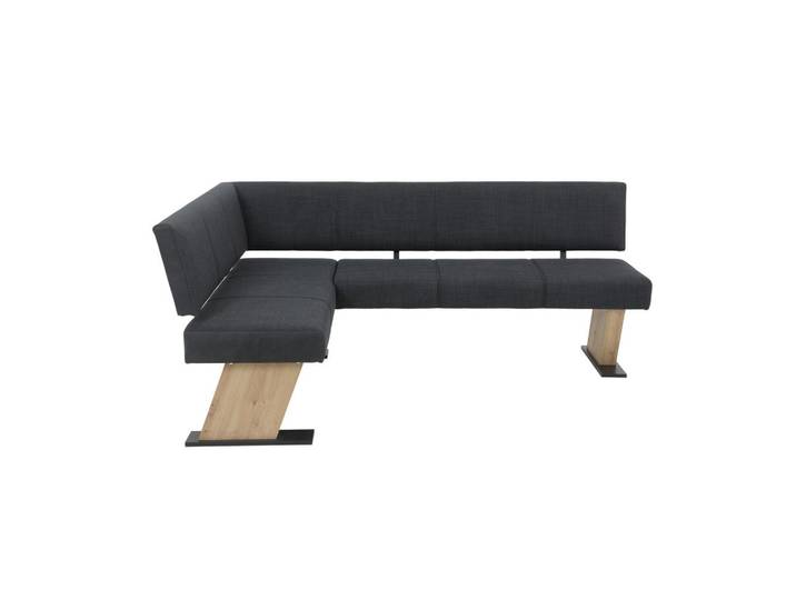 P & B Eckbank, Anthrazit, 4-Sitzer, L-Form, nur wie online abgebildet bestellbar, 210x87 cm, in den Filialen seitenverkehrt erhältlich, mit Rückenlehne, Esszimmer, Bänke, Eckbänke