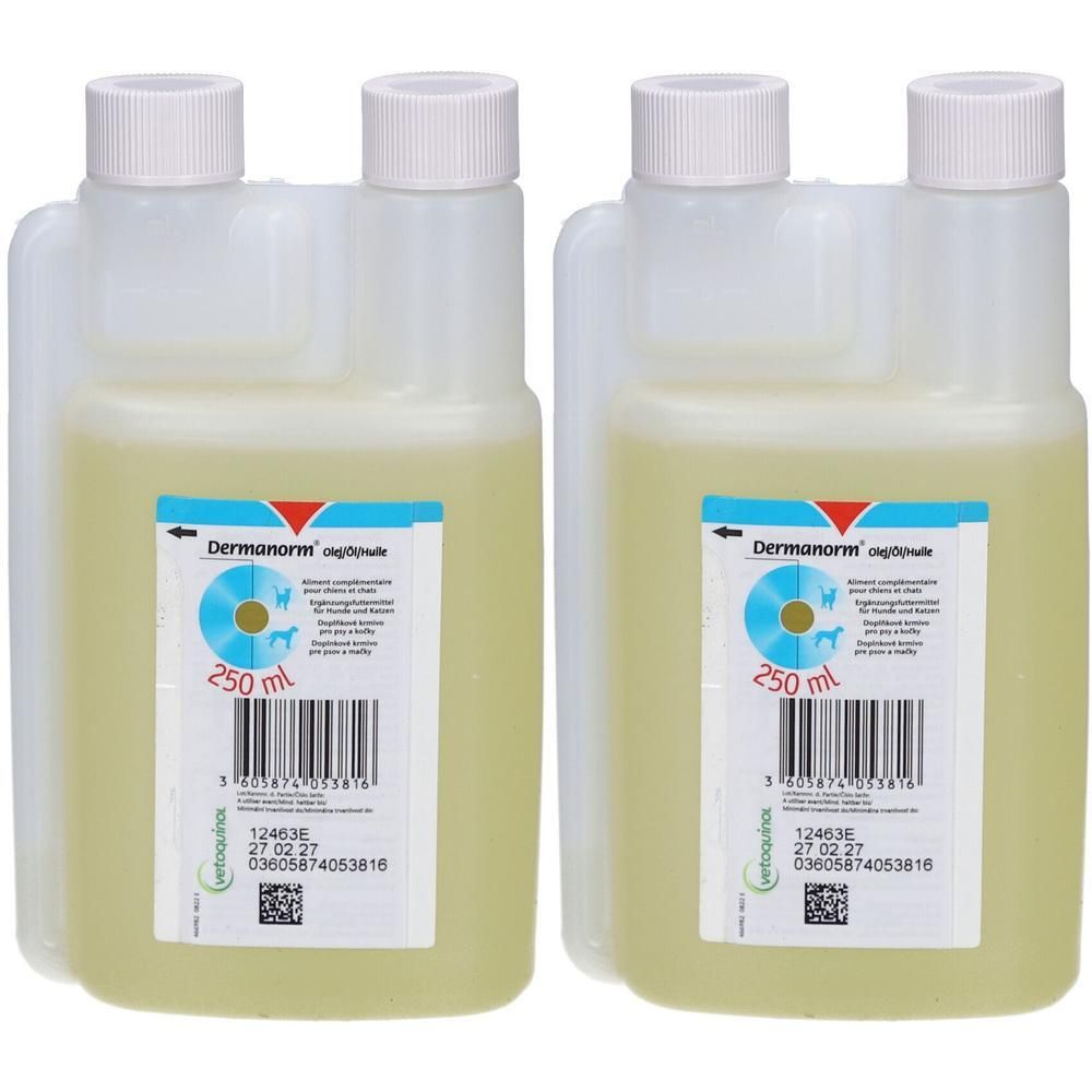 Dermanorm Öl Erg.Futterm.f.Hunde/Katzen 2x 2x250 ml