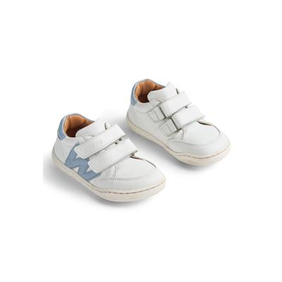 Sneaker WHEAT "WHEAT Sneaker Barres", Mädchen, Gr. 29, blau (weiß faded denim), Leder, Schuhe Sneaker