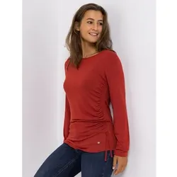 EVA LUTZ Shirt Rundhalsausschnitt mit ECOVERO figurbetont