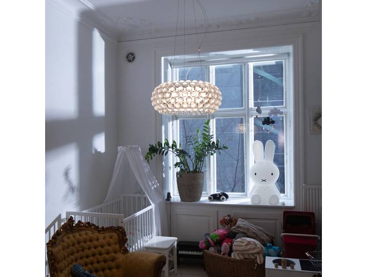 Caboche Plus media Pendellampe R7s, klar - Foscarini - Wohnzimmer - Design - Kunststoff - Einflammig