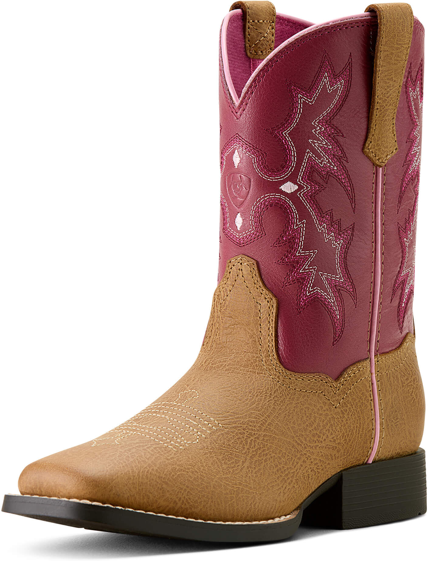 Kid's Tombstone Wide Square Toe Western Boots in Cottage Rosebud, Size: 10 K B / Medium by Ariat