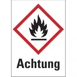 König Werbeanlagen Dreifke® Gefahrstoffetiketten - Flamme (GHS 02) - 37x52 mm Folie selbstklebend