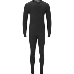 Whistler Cerro Merinowolle Baselayer langarm Skiunterwäsche-Set Herren 1001S - black S