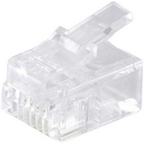 Shiverpeaks BASIC-S Netzwerk Modular-Stecker RJ11 6polig, 4 Kontakte belegt, vergoldete Kontakte VE 10 BS72040-10 Stecker, gera