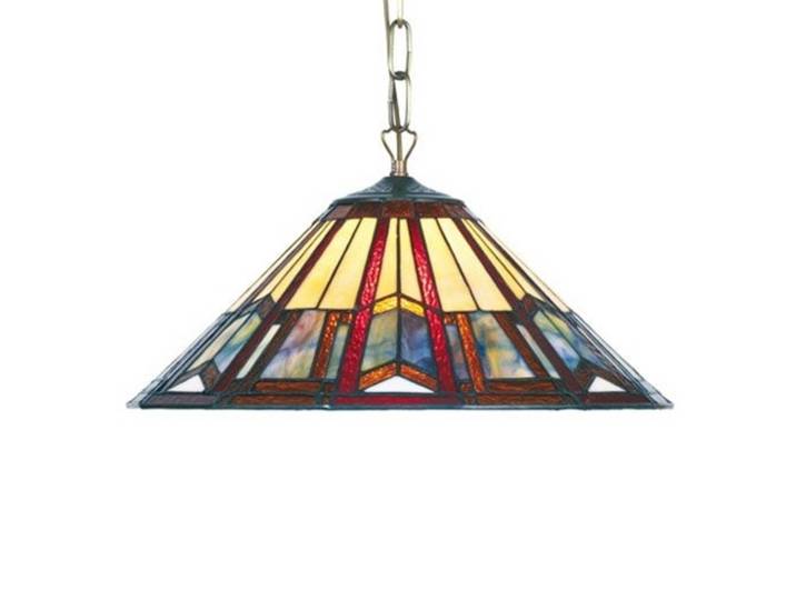 Artistar Tiffany Hängelampe LILLIE, dimmbar, Multicolour, für Wohn- / Esszimmer, Glas, Tiffany, Pendelleuchte