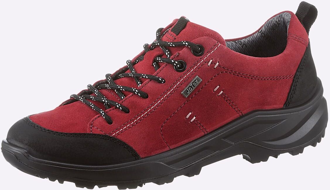 Schnürschuh JOMOS, Damen, Gr. 37, rot, Veloursleder, Schuhe Schnürschuh rot 37