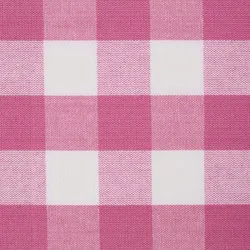 BAUMWOLLSTOFF Meterware pink-weiß kariert, 150 cm