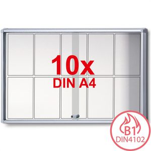 Showdown-Displays Schaukasten SL-Linie, B1, innen, 10 x A4, magnetisch, abschließbar, schwer entflammbar