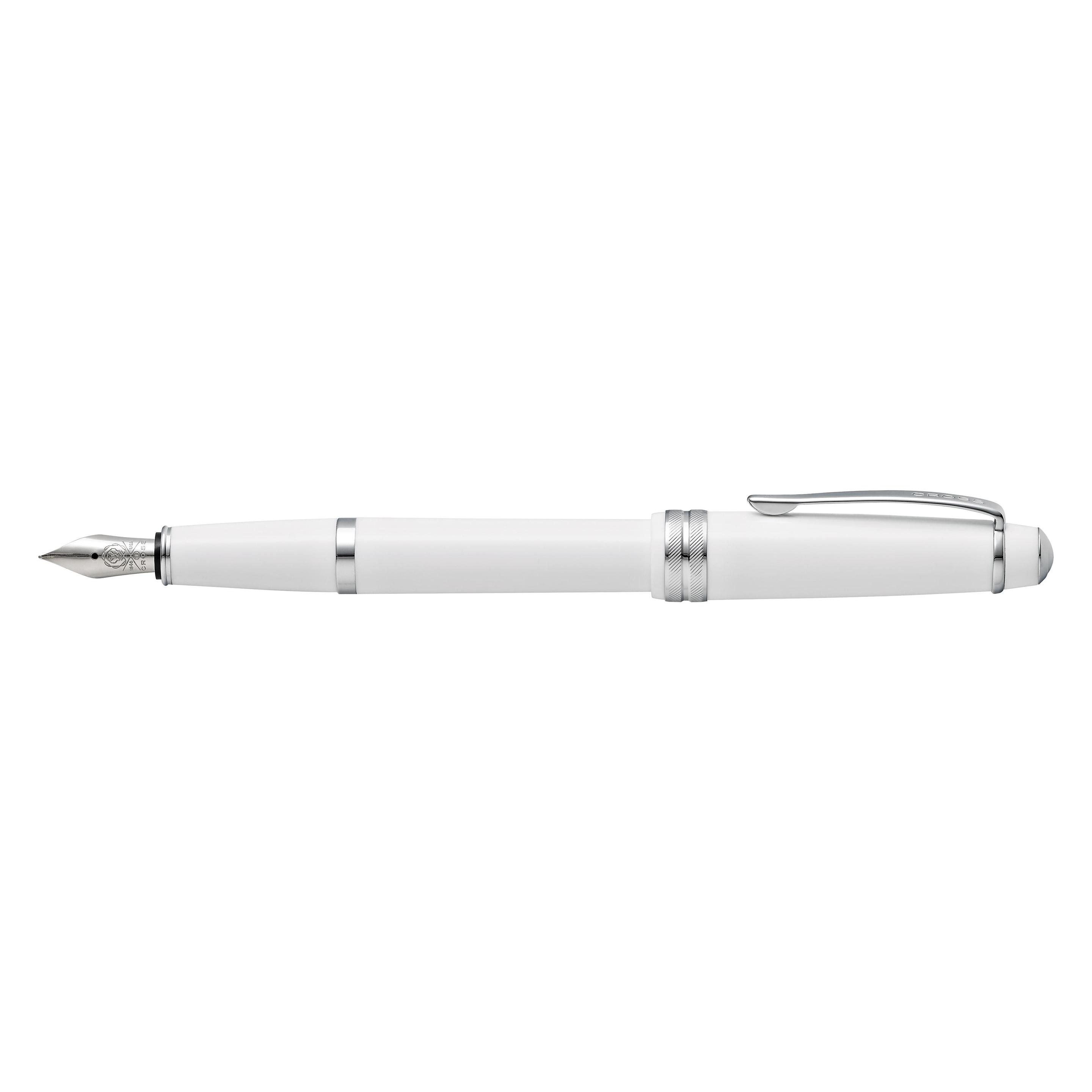 Cross Füllfederhalter Bailey Light Weiss-Lack M-Feder Geschenkbox (1x) (AT0746-2MS)