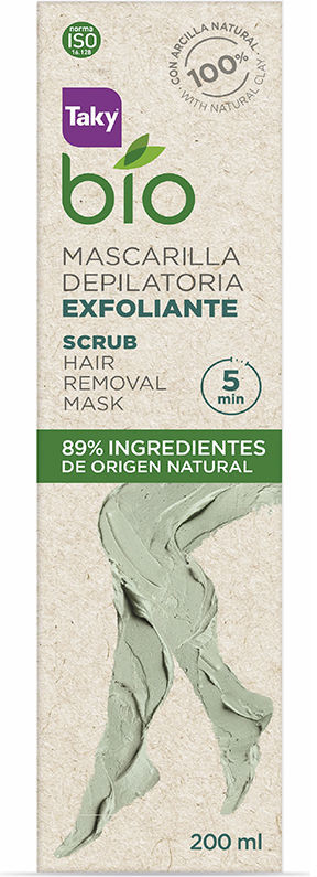 Taky Masque dépilatoire Exfoliant Bio Naturel 200 ml