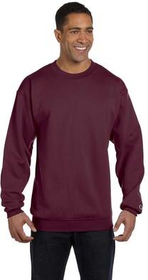 Champion S600 Powerblend Crewneck Sweatshirt in Maroon size 2XL S6000