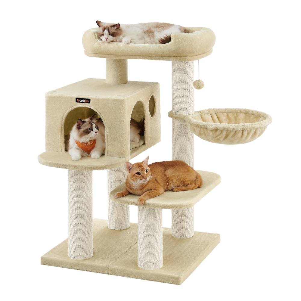 Feandrea Kratzbaum dicke Stämme 107 cm Beige PCT01M