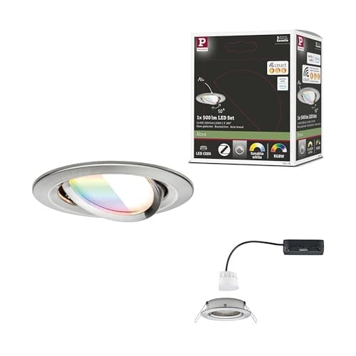 Paulmann Nova Coin Smart LED inbouwspot RGBW, zilver, Ø 8,4 cm