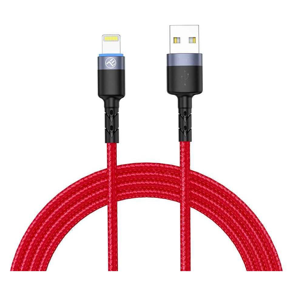 Tellur Data cable USB to Lightning with LED Light, 3A, 1.2m red (1.20 m) (TLL155354)