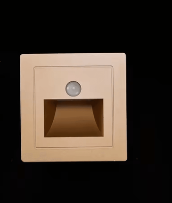 Inspire Curations 3W Infrared Motion Sensor Recessed LED Step Light golden white Light ac 85 265v