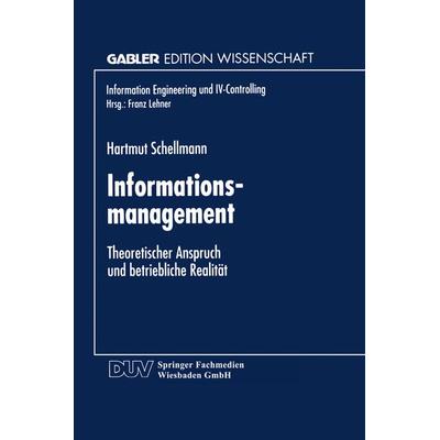 Informationsmanagement, Taschenbuch von Hartmut Schellmann, Deutscher Universitätsverlag, 978-3-8244-6534-7
