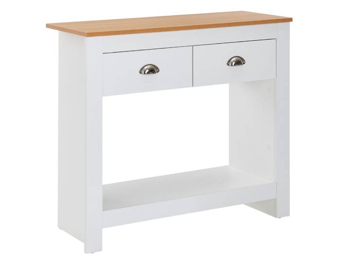 Console à 2 tiroirs en aggloméré, blanc