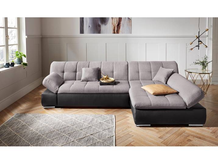 DOMO collection MONA 297x173 cm, modern & komfortabel, optional mit Komfortfunktionen whlw. mit Bettfunktion, L-Form