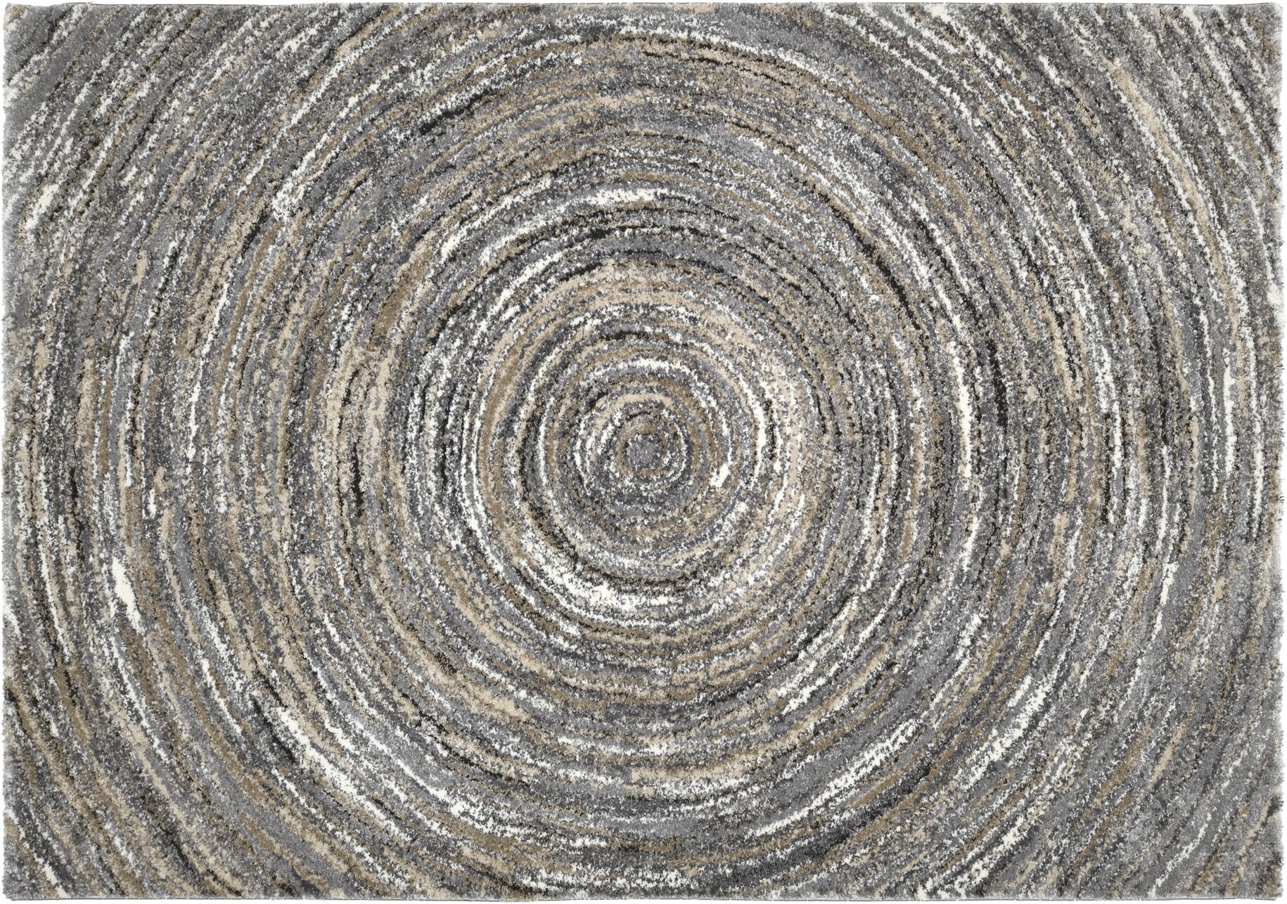 Teppich OCI DIE TEPPICHMARKE "LIV ROUND, auch in Quadratisch und Rund", grau (hellgrau, dunkelgrau), B:160cm H:20mm L:230cm, Obermaterial: 80% Polypropylen, 20% Polyester, Teppiche, Teppich, Design Teppich, Kreise, modern, alle Räume hellgrau, dunkelgrau 