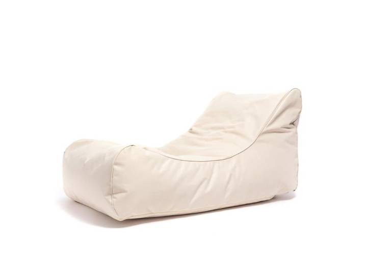 Master Polyester Canapé Pouf Outdoor Pouf Fauteuil Relax Salon 115x65x60cm Crème - Ecopuf