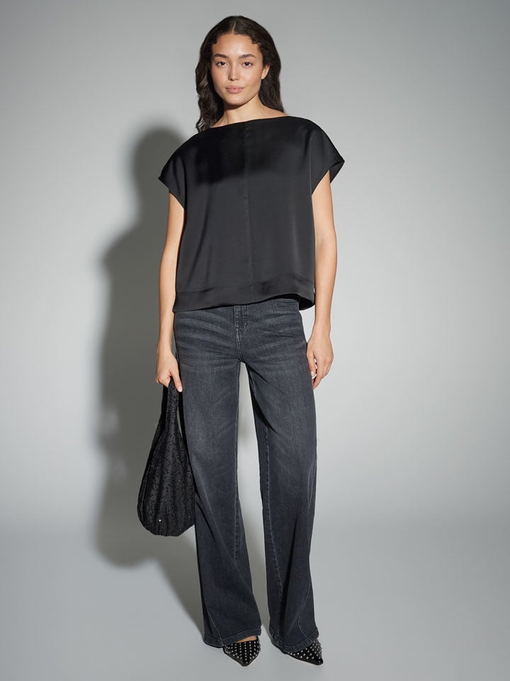 OPUS Bluse "Festiva" in Schwarz - 40
