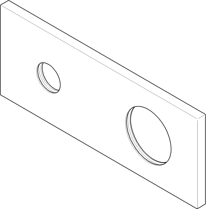 Dornbracht Abdeckplatte, UP- WT- EHM 091101085-00 220x90x25_chrom