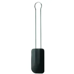 RÖSLE Teigschaber Silikon schwarz 26 cm - silber