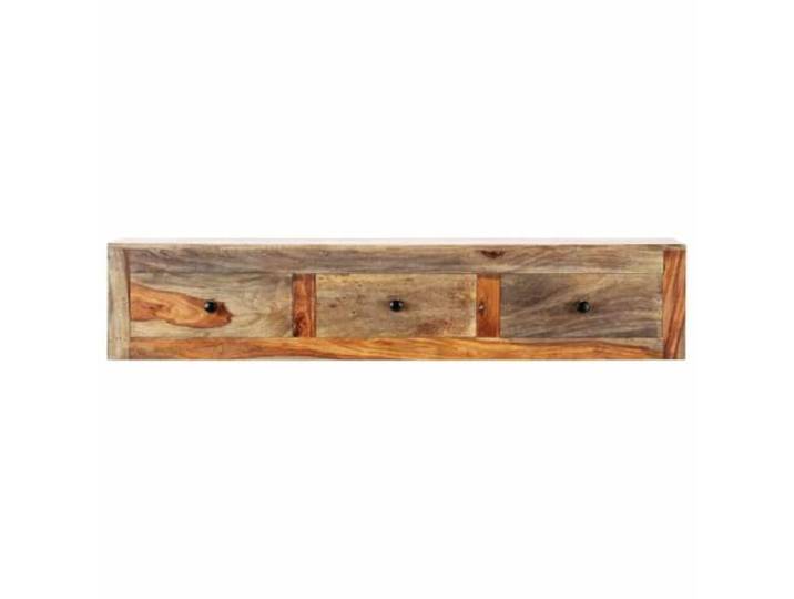 GPUTYGHN Wand-Konsolentisch 100x25x20 cm Massivholz Akazie mit 3 Schubladen Wandtisch Holz,3 Schubladen,Flur Wohnzimmer,schmale Konsole,Handwerkskunst,reiche Maserung,platzsparend