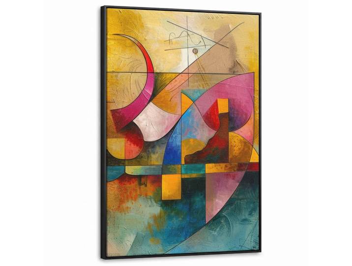 LEINWAND Bilder mit Rahmen - Kunst - Abstrakt - Modern - 90x140