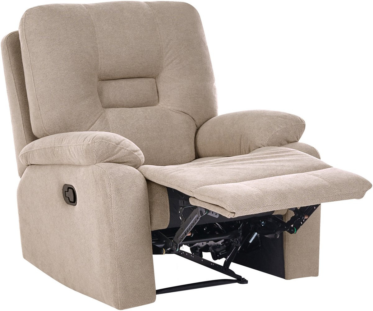 Beliani BERGEN Handmatig verstelbare fauteuil - Taupe - Polyester
