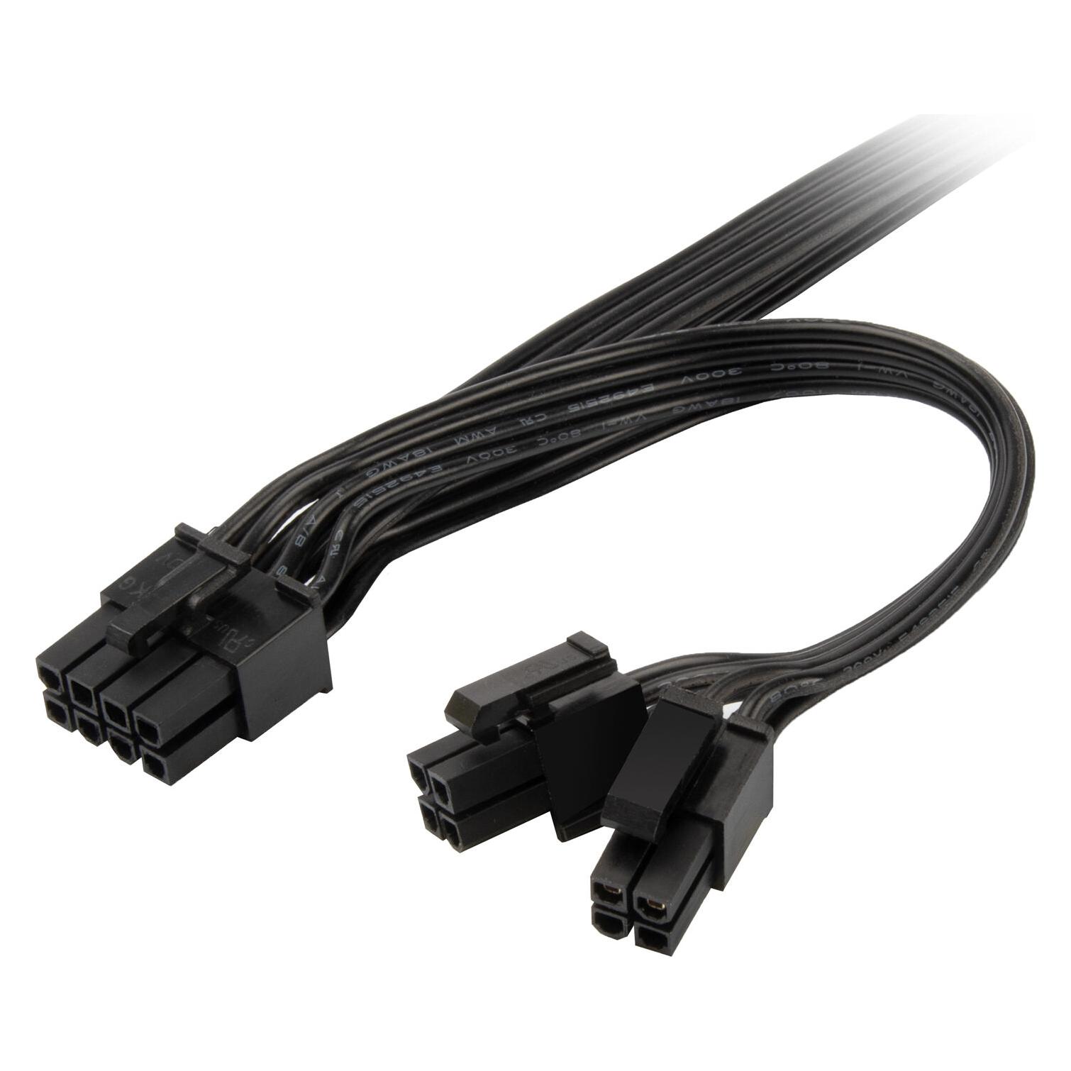 Silverstone SST-PP13 - EPS-8-Pin-in-EPS-8-Pin-und-(4+4)-Pin-Splitter für Silverstone-Netzteile (75 cm) (SST-PP13)