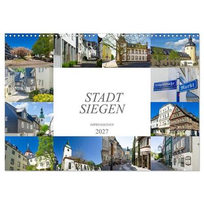 Stadt Siegen Impressionen (Wandkalender 2027 DIN A3 quer), CALVENDO Monatskalender