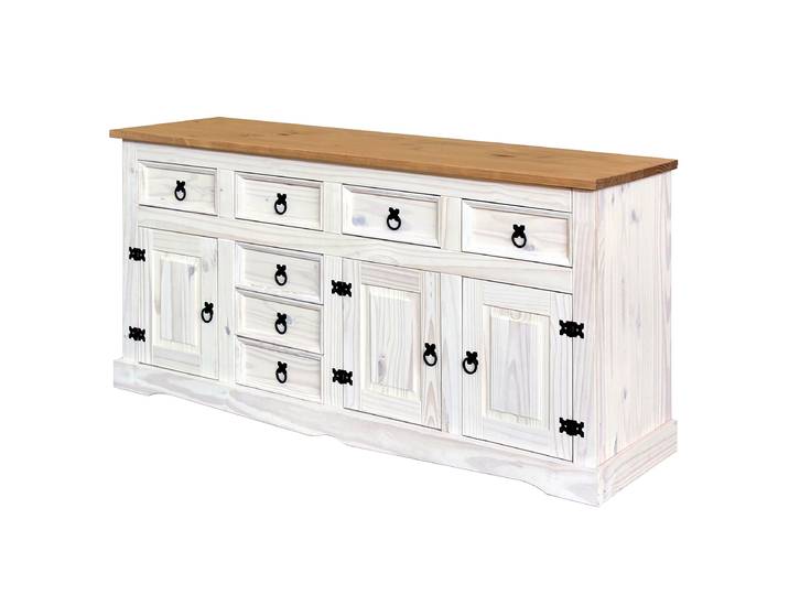 Enfilade massive 174 x 84 x 44cm Blanc