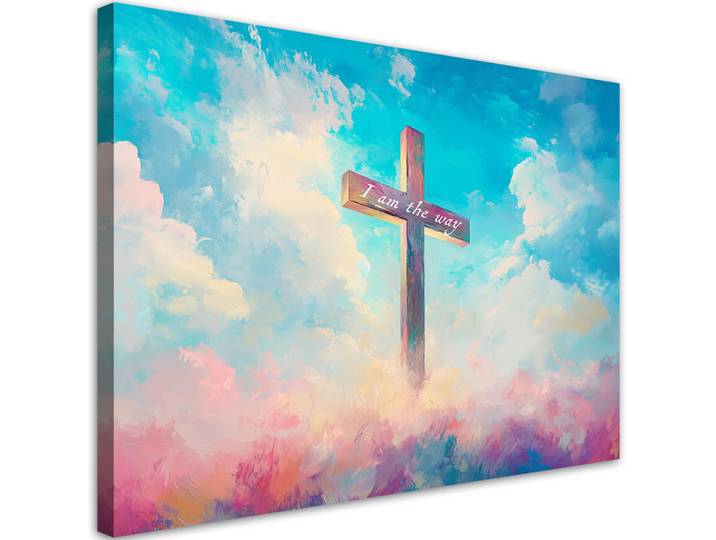 Feeby Leinwandbild Künstlerische und religiöse Werke 100x70cm, Mehrfarbig, Religion/Spiritualität, Rechteckig, 100x70 cm, Bilder & Rahmen, Bilder, Leinwandbilder