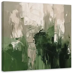 LEINWANDBILD Abstraktion Natur Grün 30x30cm