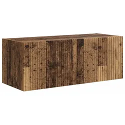 Helloshop26 - Mod praktischer Wand-TV-Schrank 78,5 x 31 x 29,5 cm aus Holzwerkstoff Altholz